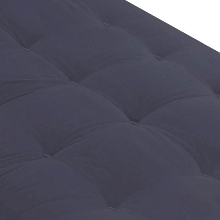 Anthracite cotton futon mattress 140x200 - Anthracite - 5-year guarantee - Terre de Nuit