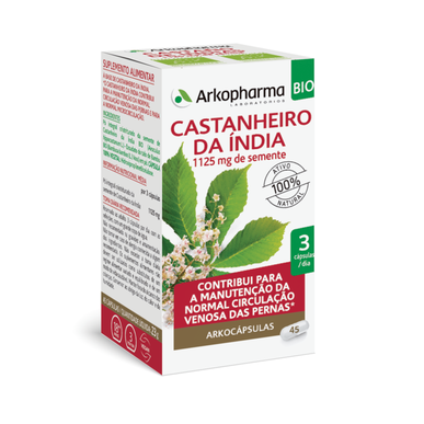 Arkocápsulas Suplemento Circulação Castanheiro da Índia      45 cápsulas 45 cápsulas