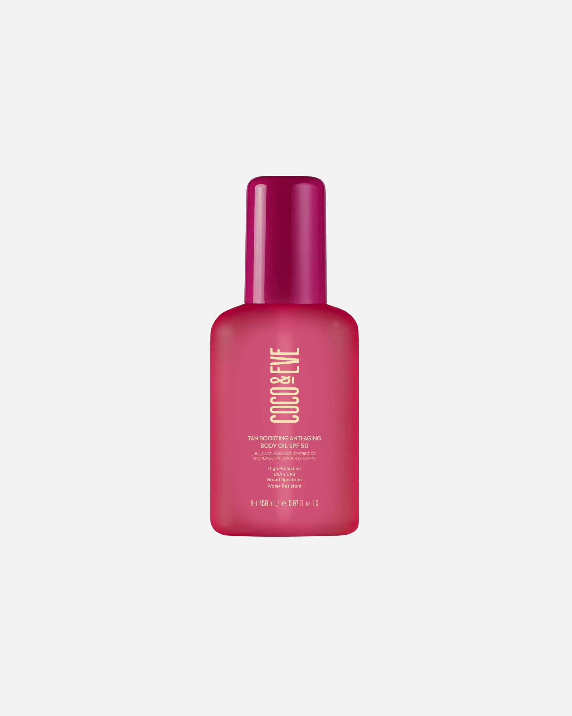 Huile corporelle anti-âge sublimatrice de bronzage Coco & Eve Sun Spray SPF 50 – 150 ml