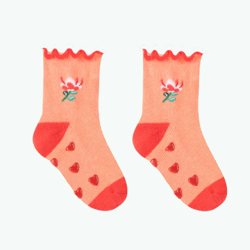 Cabaia Blühende Schmetterlinge – Baby-Schuhe in Orange