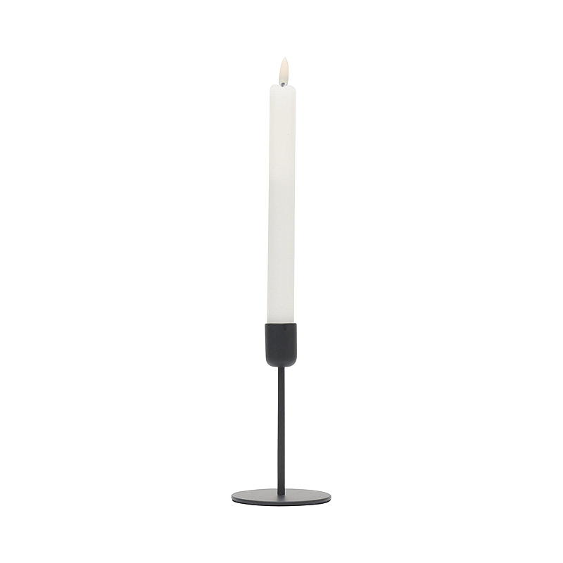 Portacandele Home Crown 8x14 cm in metallo nero