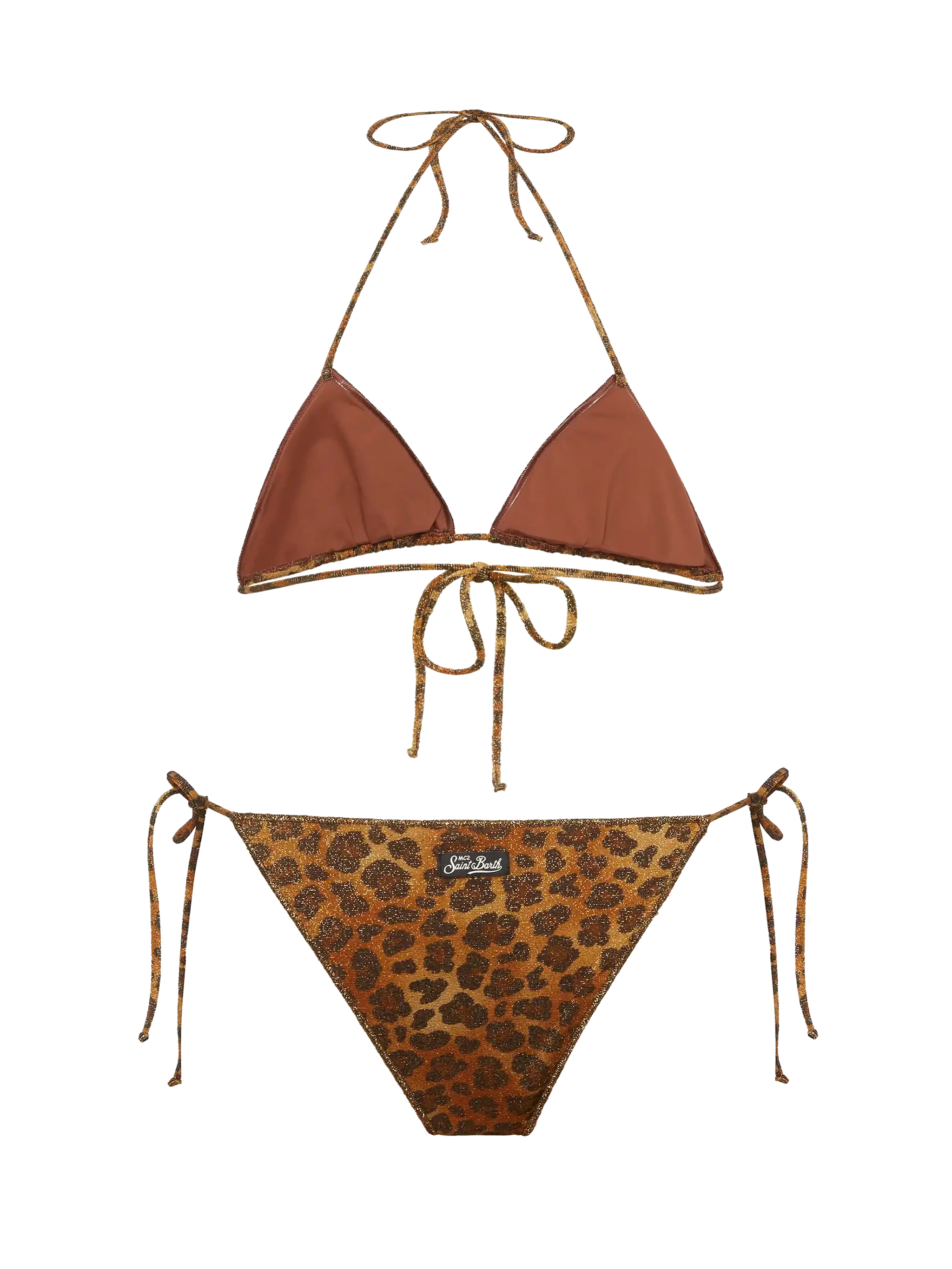 Leah Marielle Klassieke Lurex Bikini met Dierenprint