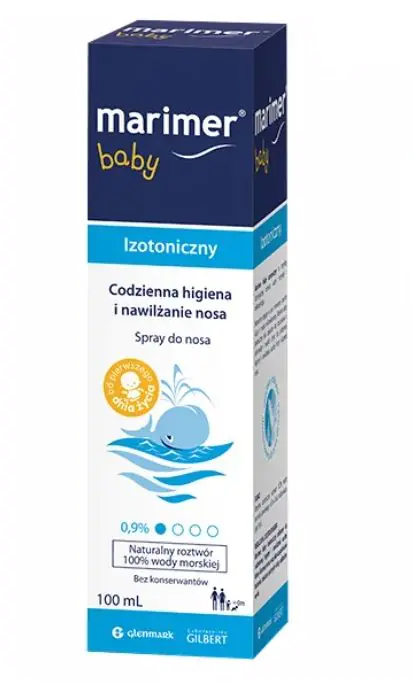 Marimer Baby, Izotoniczny roztwór wody morskiej, Spray do nosa dla dzieci od 1. dnia życia i dorosłych