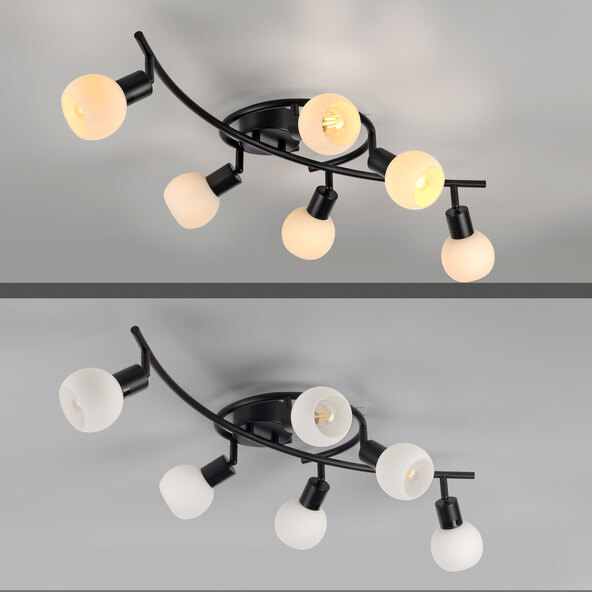 LOKI plafondlamp, incl. 6x E14 fittingen
