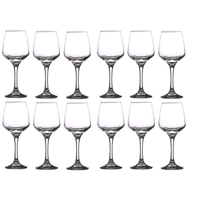 Set of 12 Wine Glasses, 29.5 cl - Harmonious Shape for Table Presentation