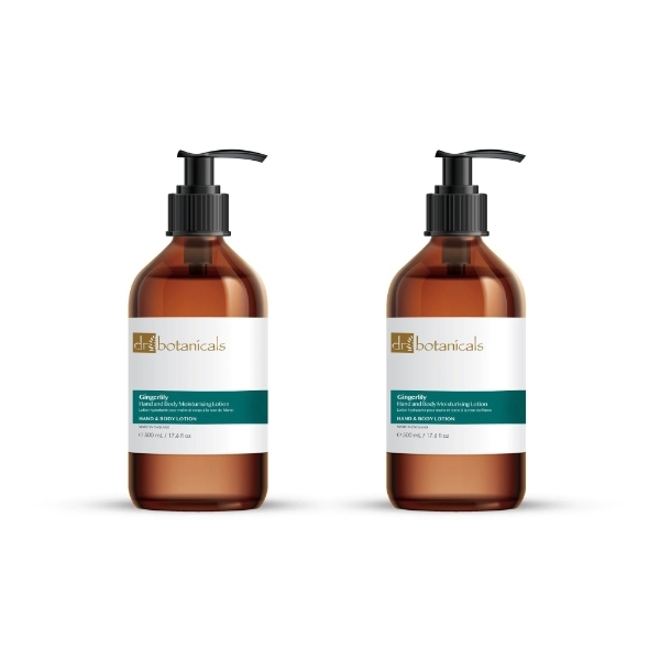 Dr. Botanicals imbierinių lelijų kūno losjonas, dviguba pakuotė, 2 x 500 ml