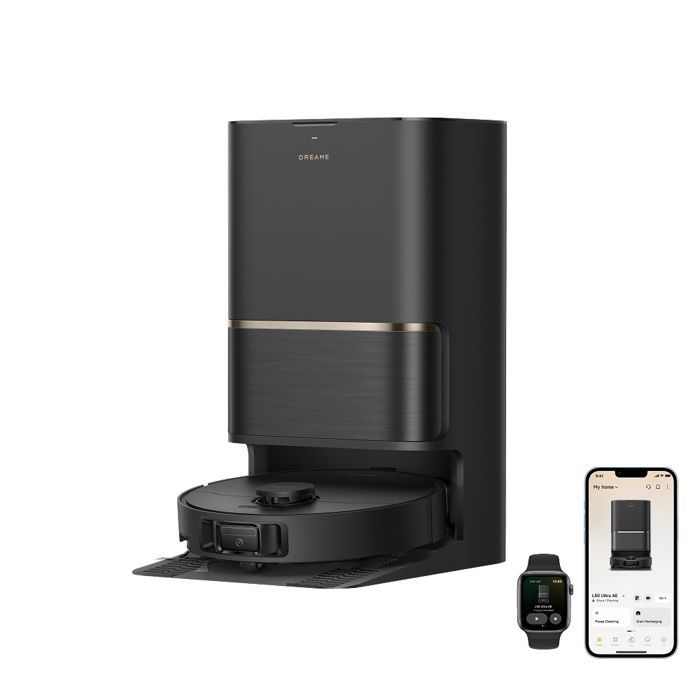 dreame L50 Ultra AE -Robot aspirateur Laveur, 28kPa, 100 Jours de vidage Automatique, Nettoyage des serpillières à Haute température