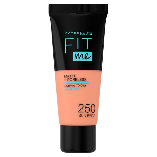 Maybelline New York Fit Me Matte & Poreless 250 Sun Beige tekući puder