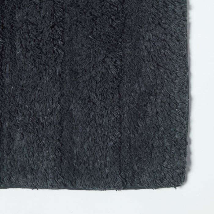 Bath Mat - HOMESCAPES - Ultra Soft SPA & Toilet Contour - Black - Extraordinary Absorbency - Non-Slip