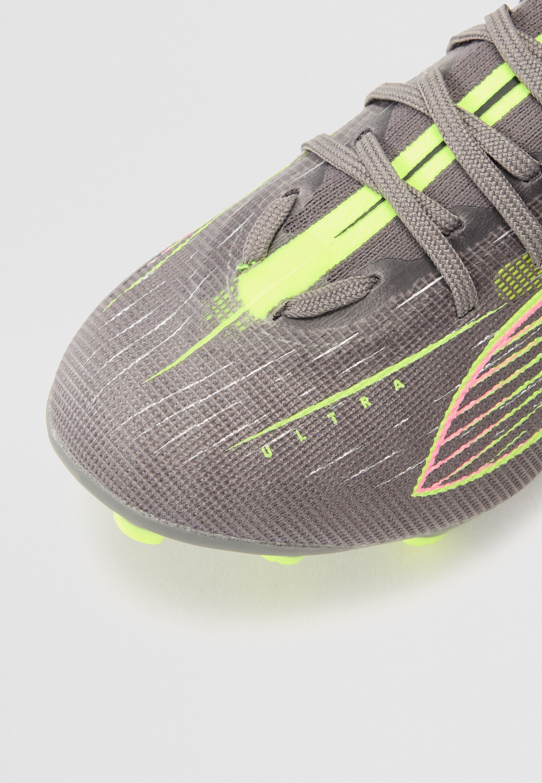 Puma ULTRA 5 PRO FG/AG JR UNISEX - Kopačky na pevný povrch - stříbrná/žlutá