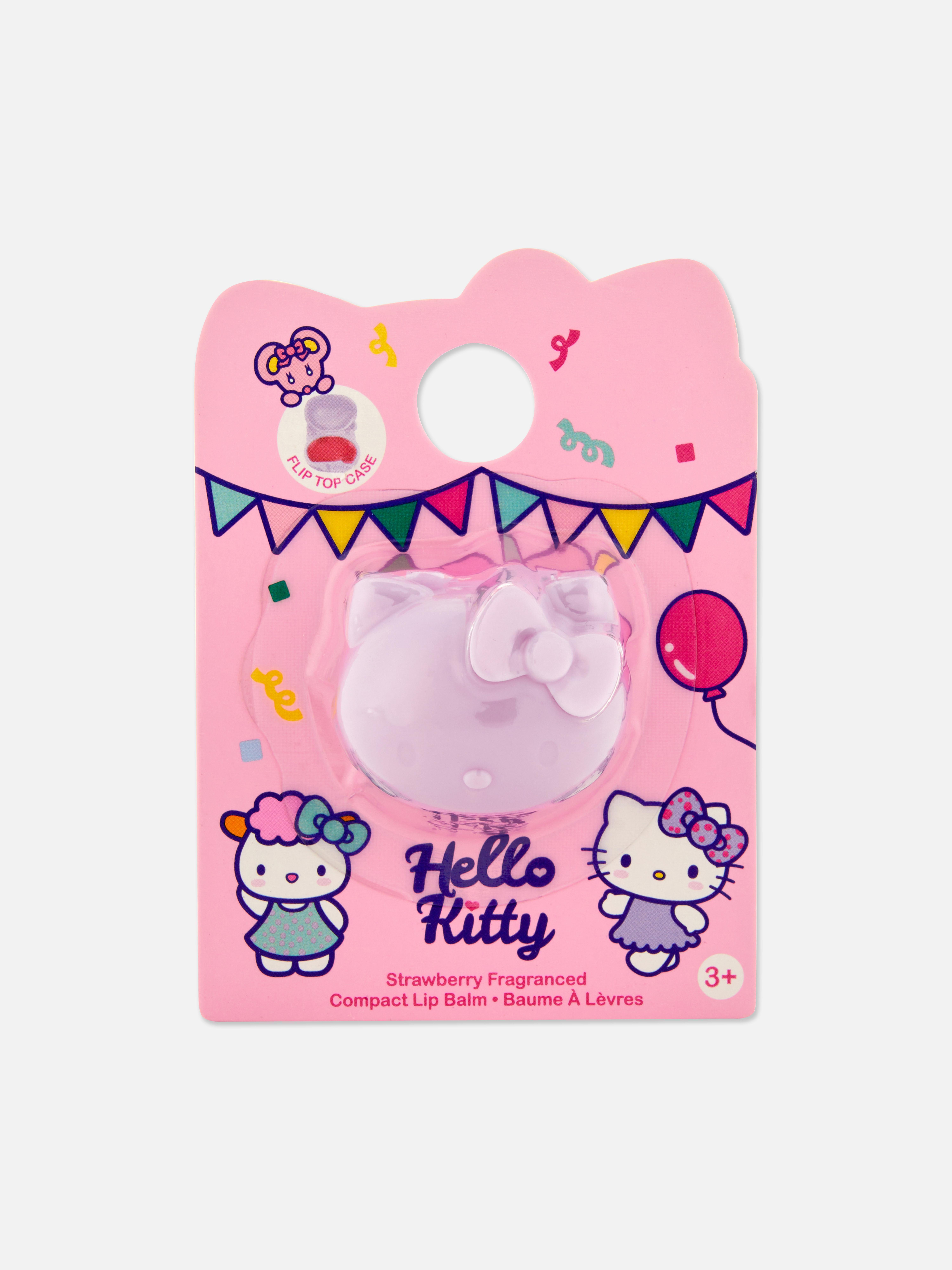 Balsam de buze parfumat cu Hello Kitty. Acest balsam de buze cu parfum de căpșuni are o nouă cutie Hello Kitty.