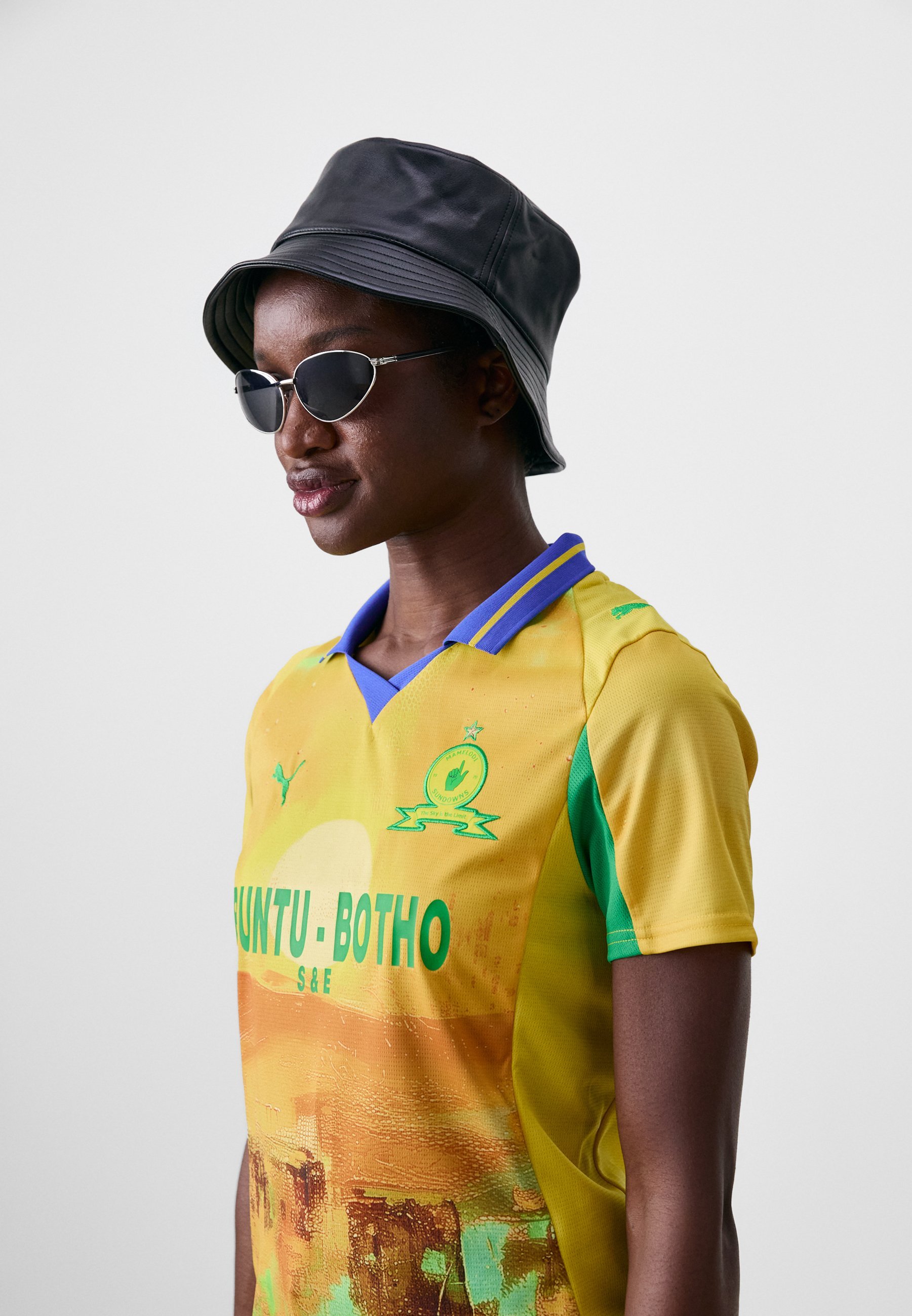 Maillot réplique Puma KIDSUPER MAMELODI SUNDOWNS FC pour enfant - Jaune Pelé/vert vif
