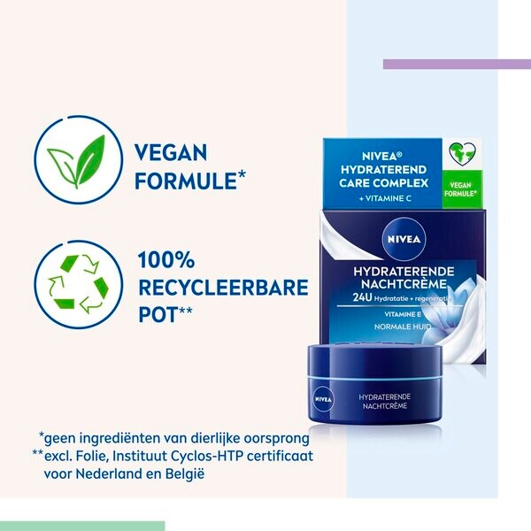 Crème de nuit hydratante NIVEA<br>50 ml - Peaux normales à mixtes