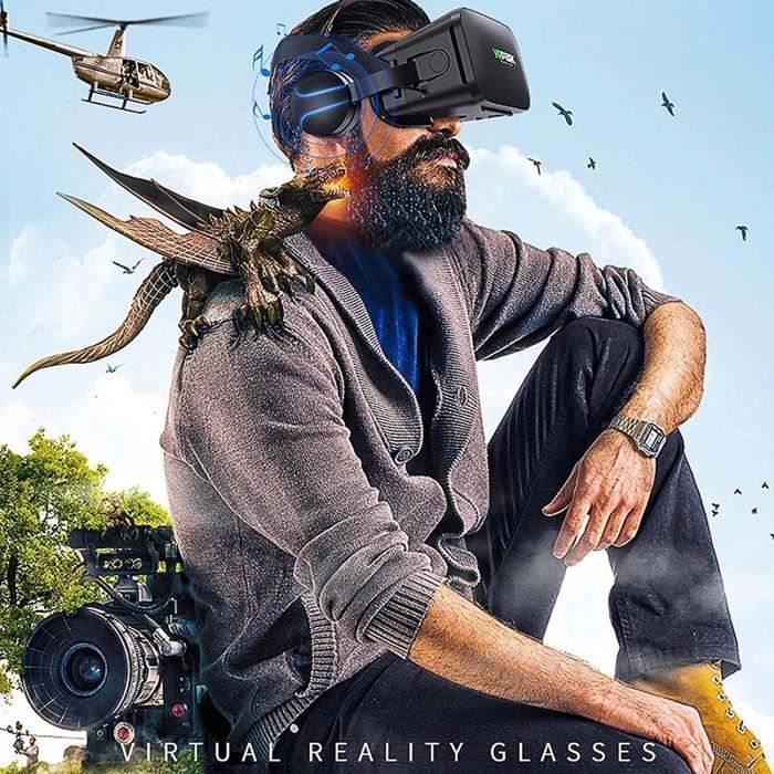 VR headset compatible with Android, iOS, and PC; virtual reality headset with wireless handle; VR glasses; virtual reality device