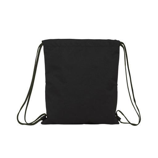  Safta 612041196, Mochila Saco Unisex Niños, Negro/verde Flúor, Único