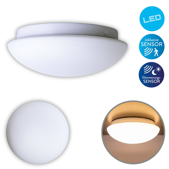 LED ceiling light BERGEN, ⌀ 25.5 cm