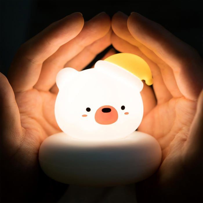 Lámpara de noche recargable con forma de oso para bebé, lámpara de noche para habitación infantil, regalo para un niño de 1 año.