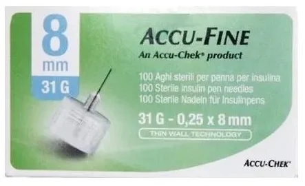 ACCU-FINE Accu-Fine G31 nõelad 8 mm 100 tk