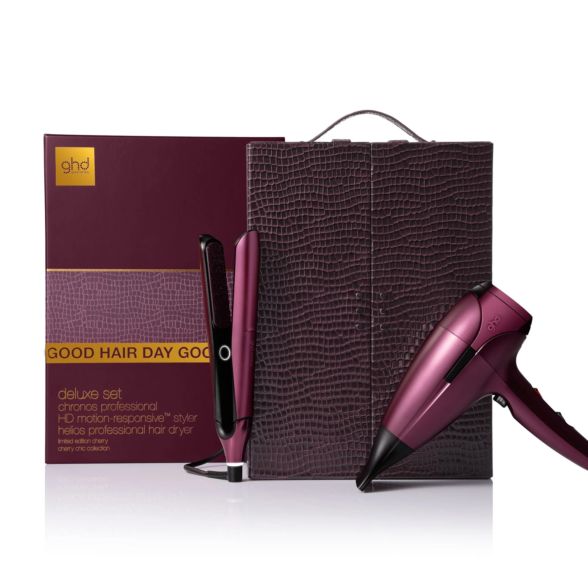 Asciugacapelli ghd Christmas Bundle Deluxe - chronos + helios™ - Cofanetti per Capelli, Piastra Capelli, Asciugacapelli