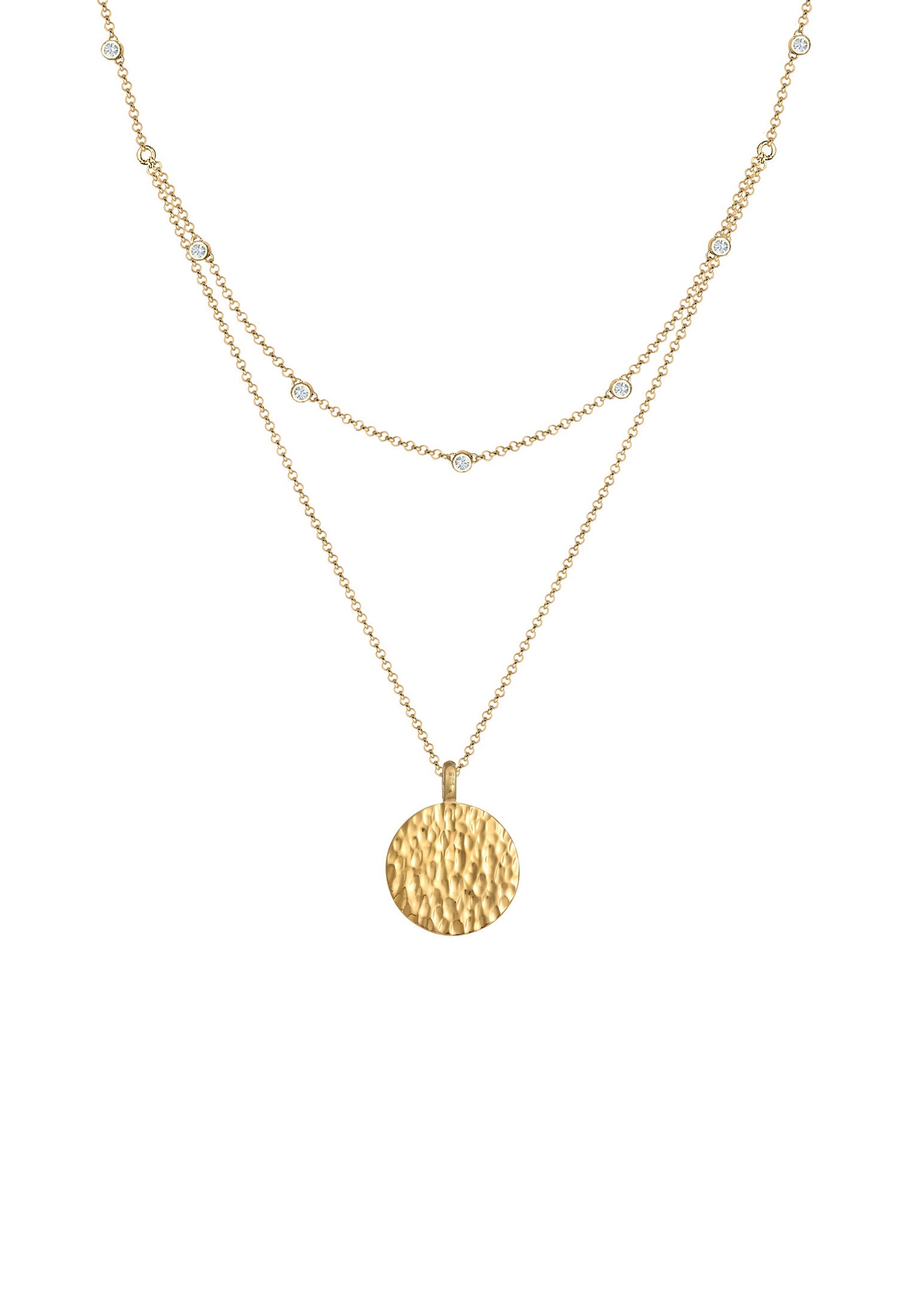 Elli Femmes Couches Look Monnaie plaquette Vintage avec cristaux en argent sterling 925