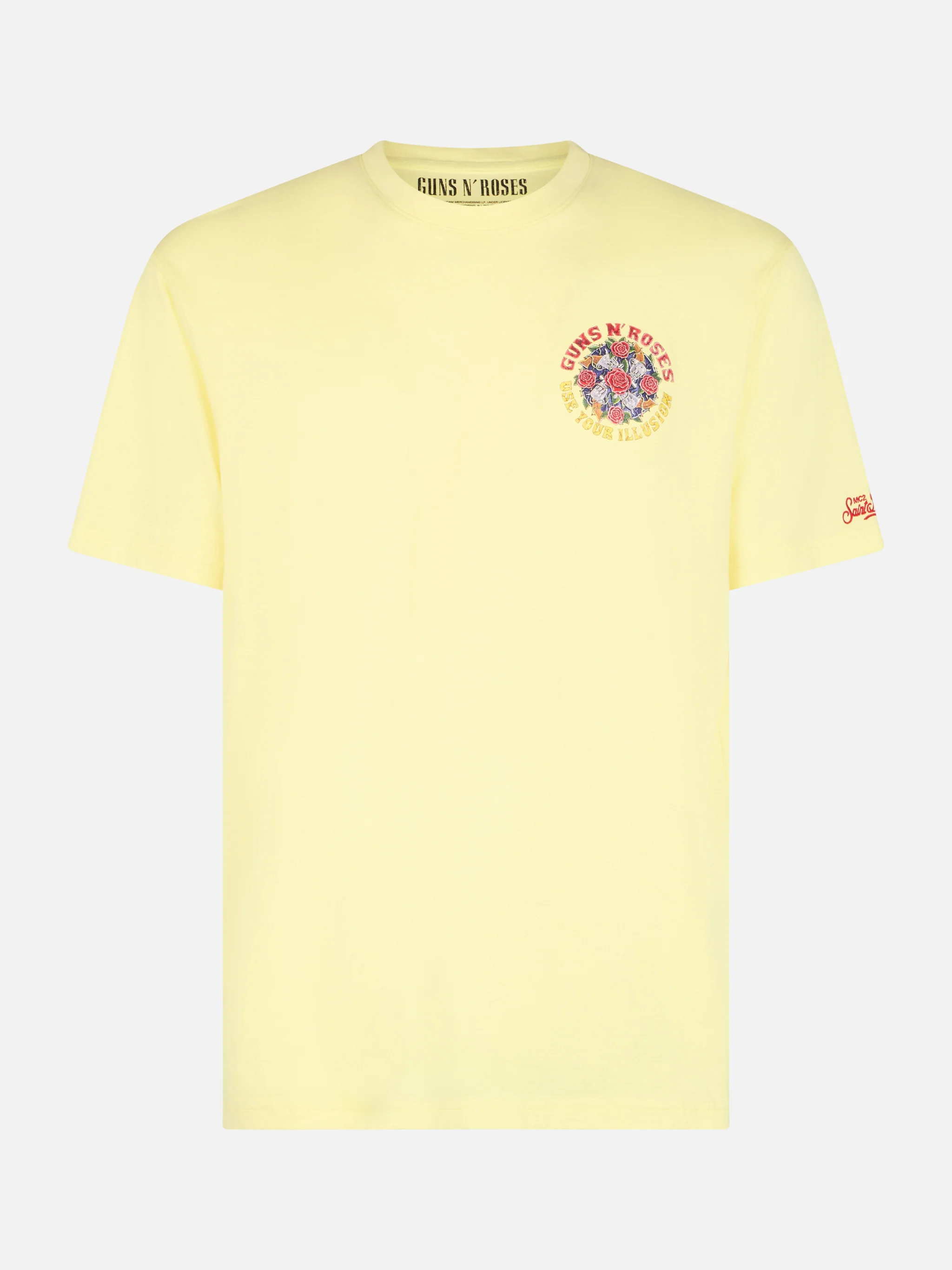 Heren katoenen T-shirt met Guns n' Roses-print op de voorkant.