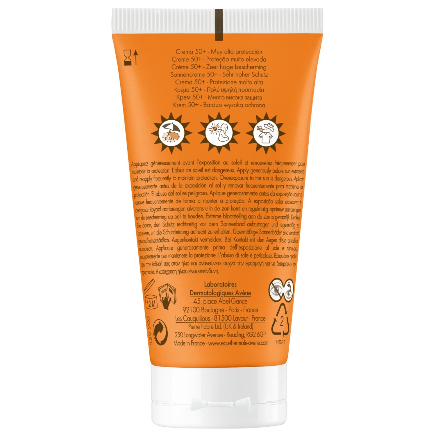 Avène Sunscreen Solaire Cream Invisible Finish SPF50+ - 50 ml