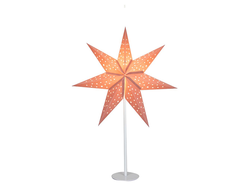 Lampa stołowa gwiazda Clara papierowa różowa
