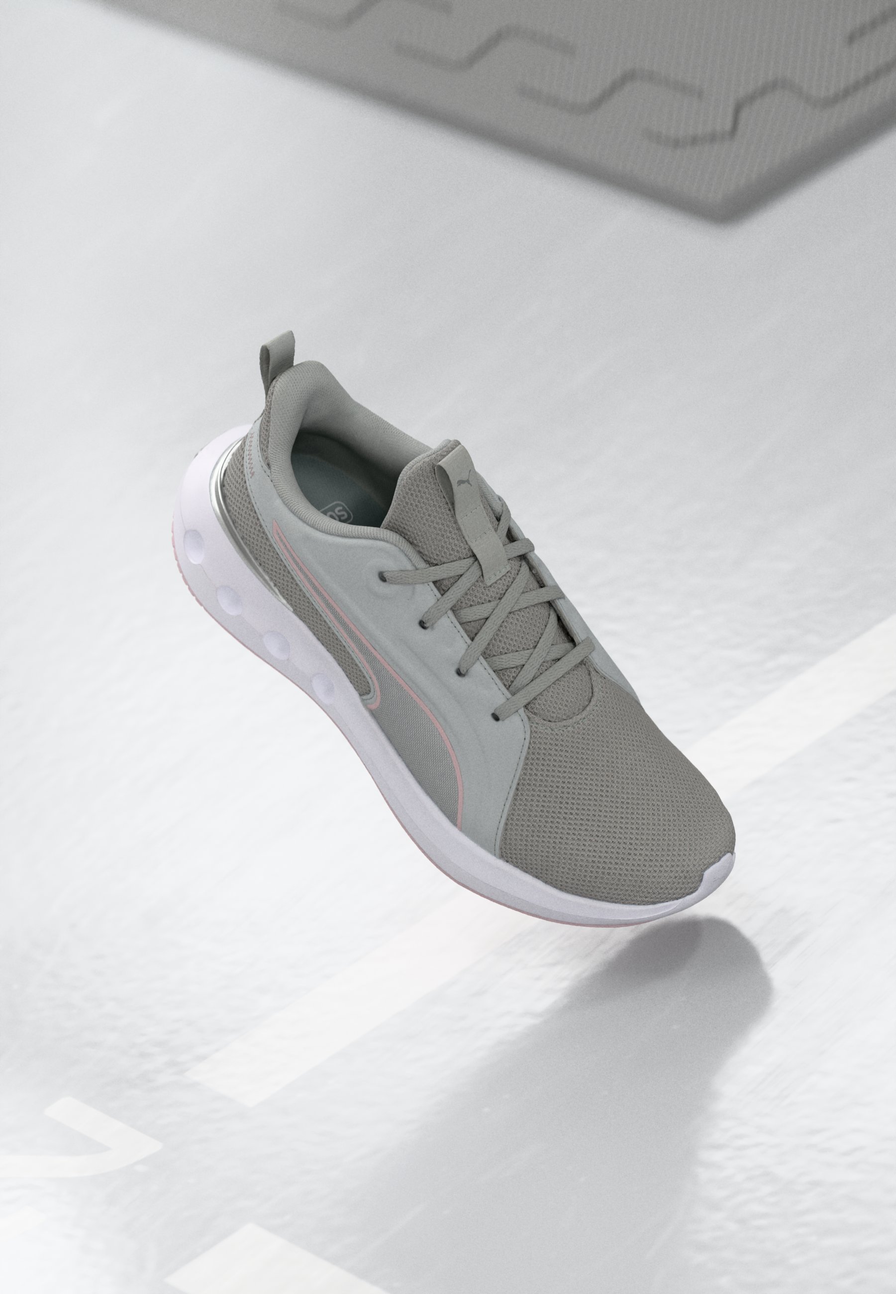 Puma SOFTRIDE CARSON UNISEX - Scarpa da allenamento - grigio chiaro/malva rosa/argento