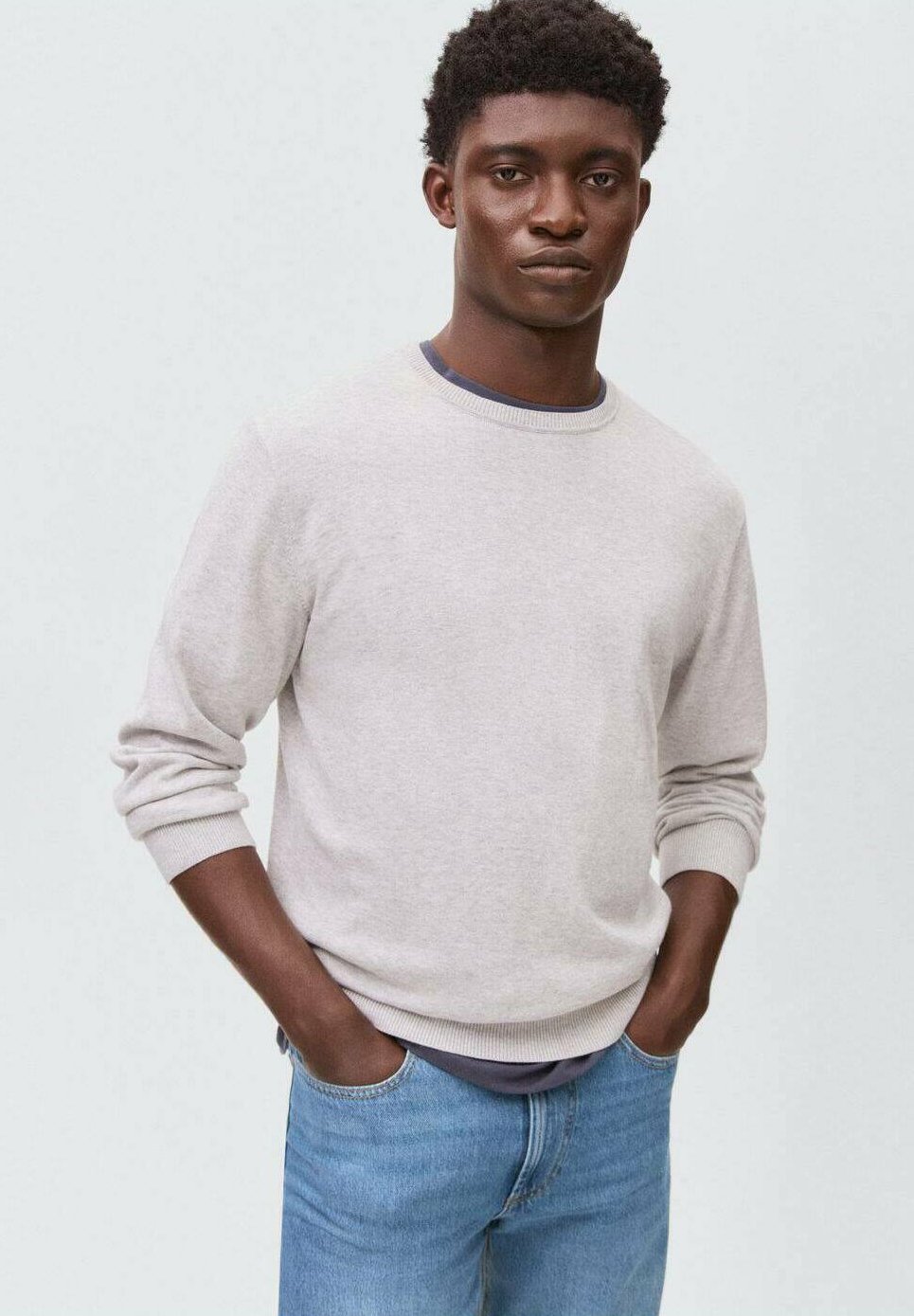 Mango Kids TEEN - Suorat farkut - sinivalkoinen