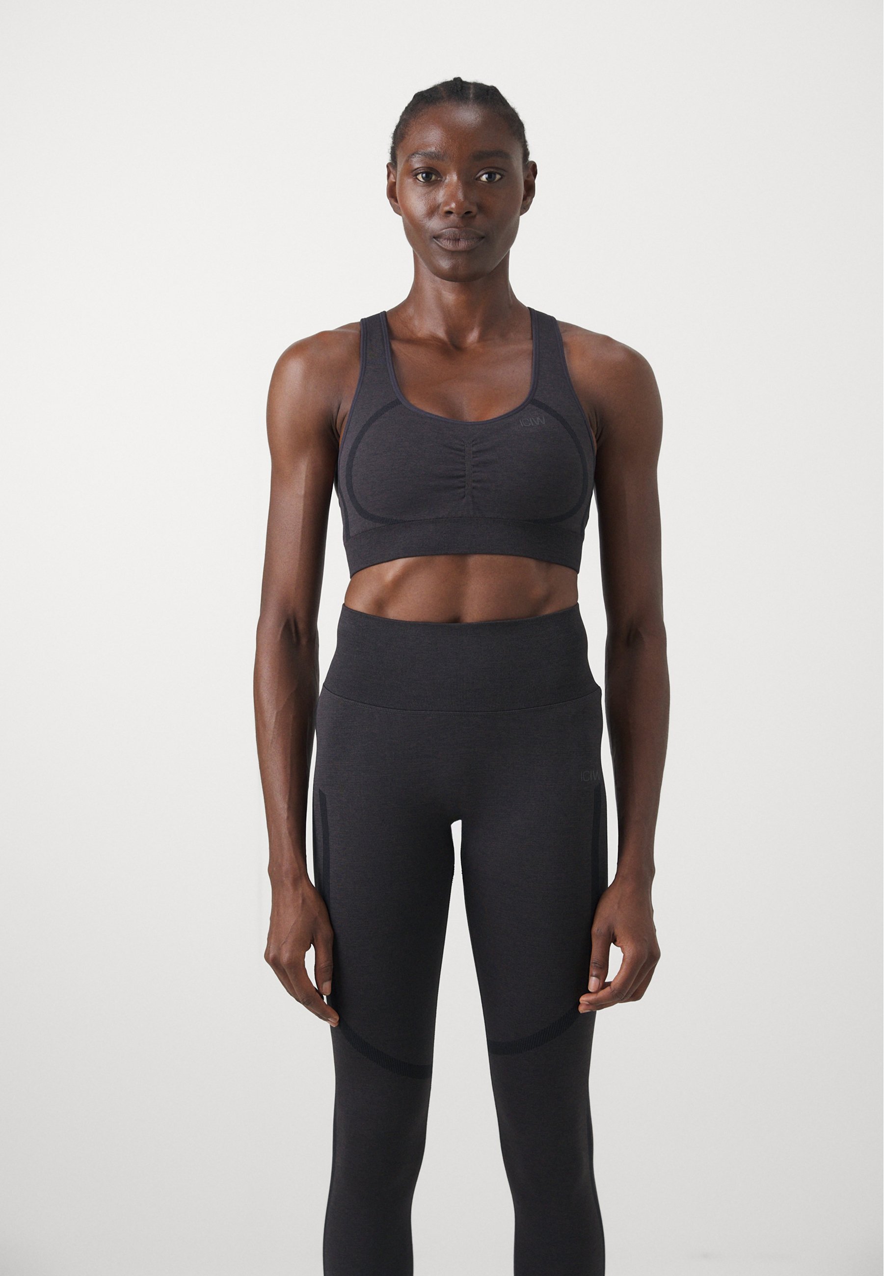 Soutien-gorge sans couture ICANIWILL RUSH - Soutien-gorge de sport à maintien moyen - Gris graphite foncé chiné
