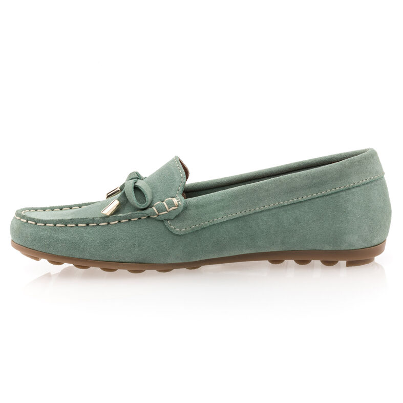 Grønne loafers/båtsko til dame