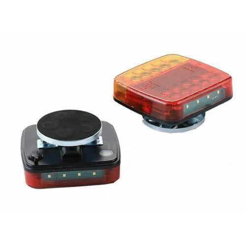 Set of 2 LED E11 Approved Rear Lights with Magnetic Base, Wireless, 5 Functions, Universal for Cars and Tractors