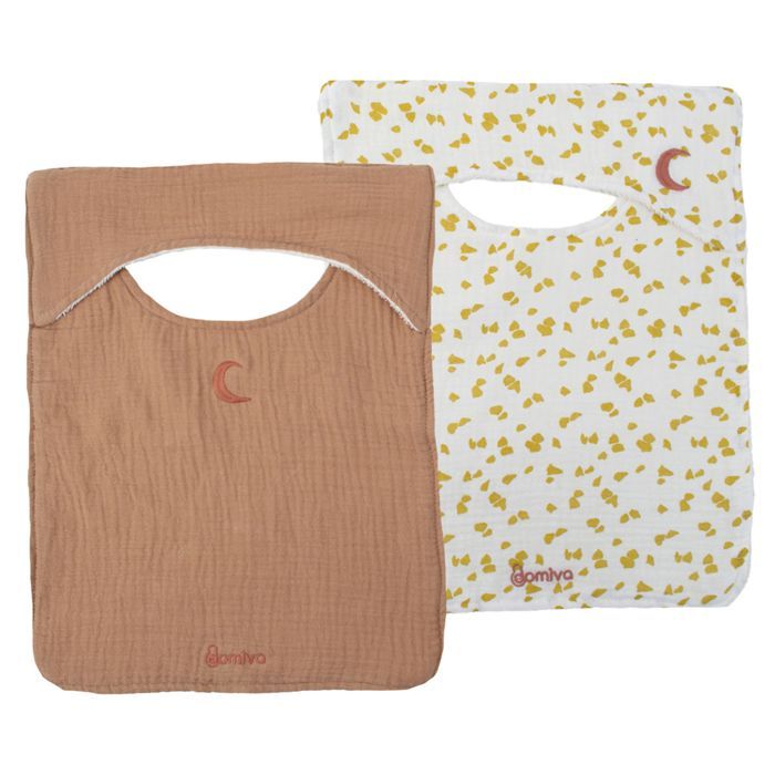Set of 2 bibs - DOMIVA - Savannah - American neckline - Soft and absorbent cotton