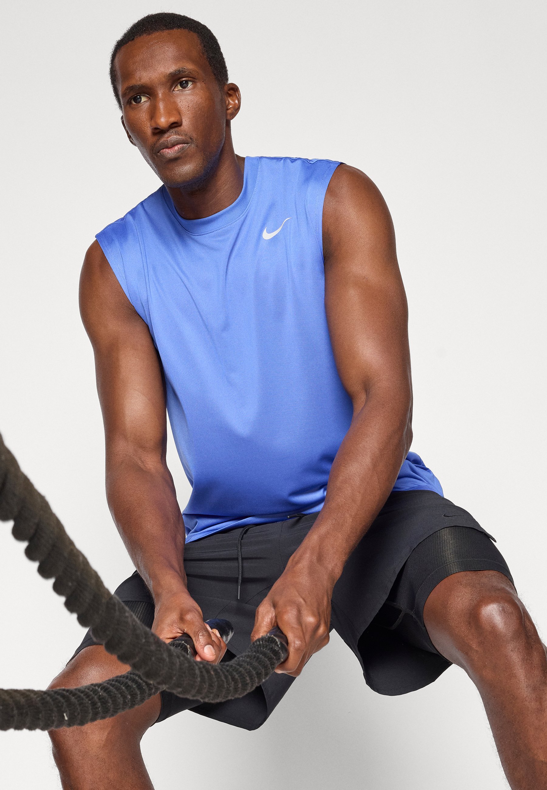 Nike Performance TEE RESET - Top - komeetblauw/mat zilverkleurig