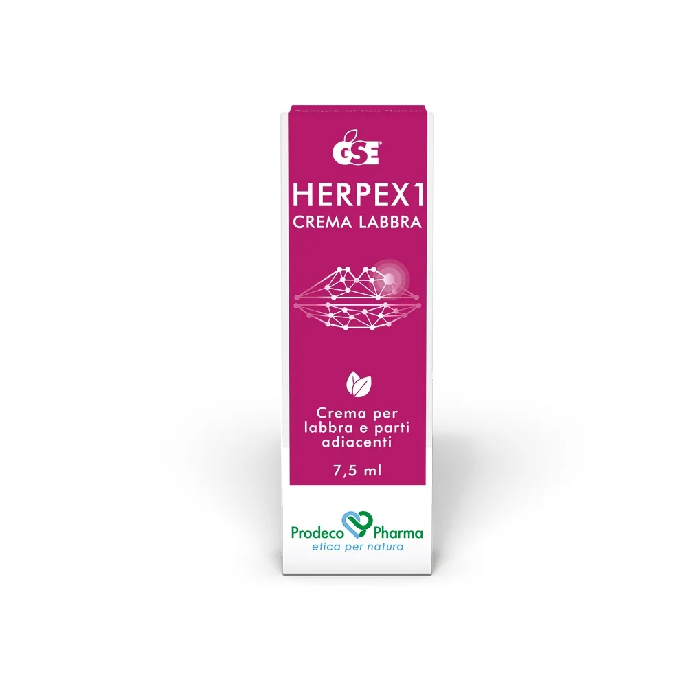 Crema labial GSE Herpex 1 7,5 ml. Alivio de los síntomas del herpes labial.