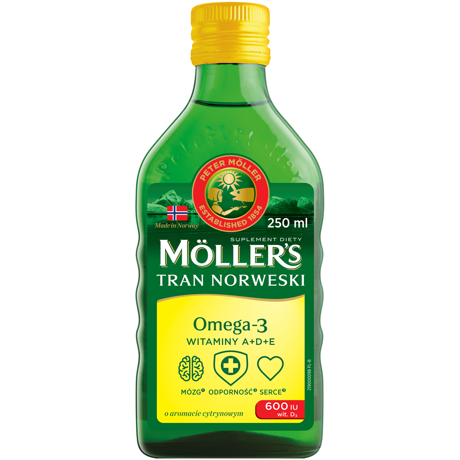 Moller's Noorse citroenkabeljauwleverolie 250 ml
