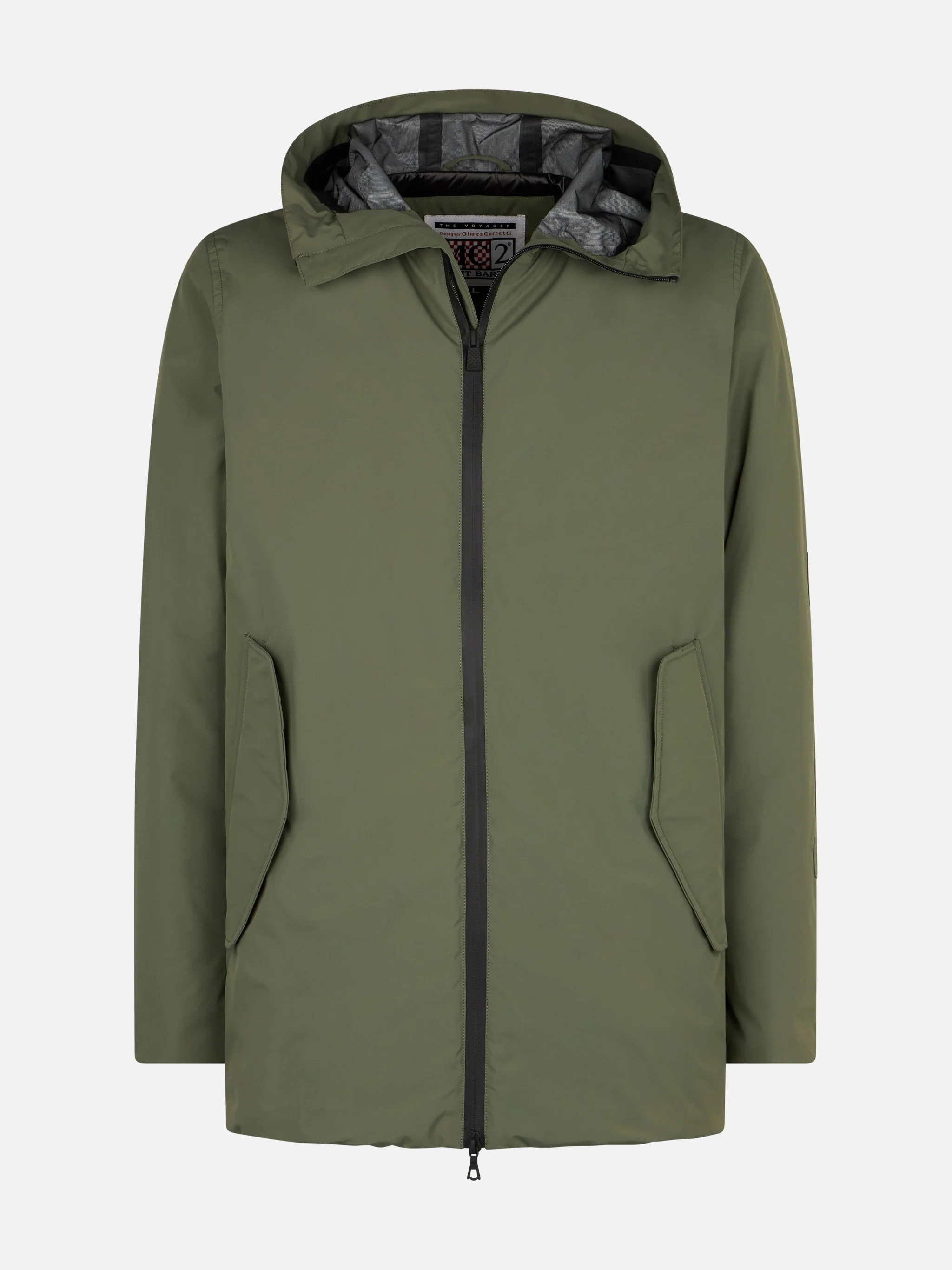 Heren Voyager militaire groene parka met capuchon