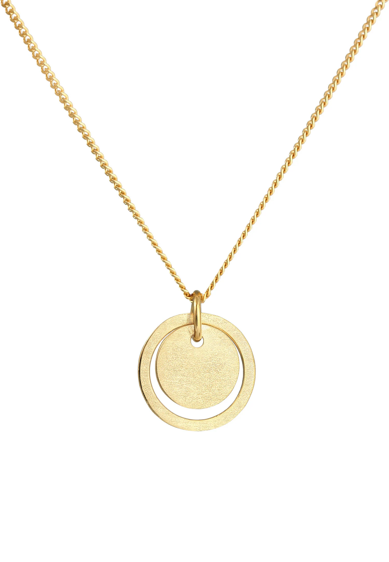 Elli Pendentif Cercle des Dames Geo Trend Matt Basic en argent sterling 925