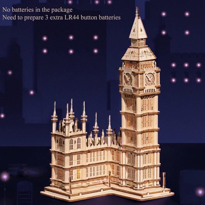Kit de modelo de rompecabezas de madera 3D para adultos, juguete de construcción DIY, 220 piezas, marca Big Ben