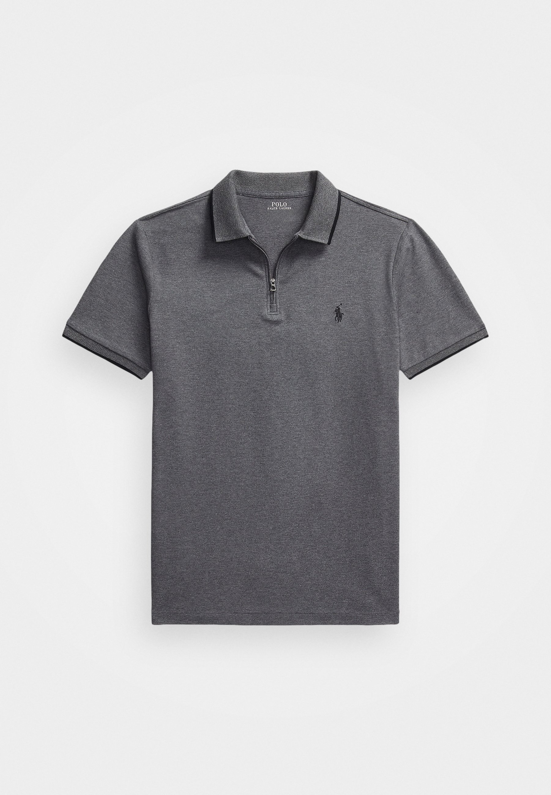 CUSTOM SLIM FIT STRETCH MESH POLO SHIRT - Polokošile - black/grey