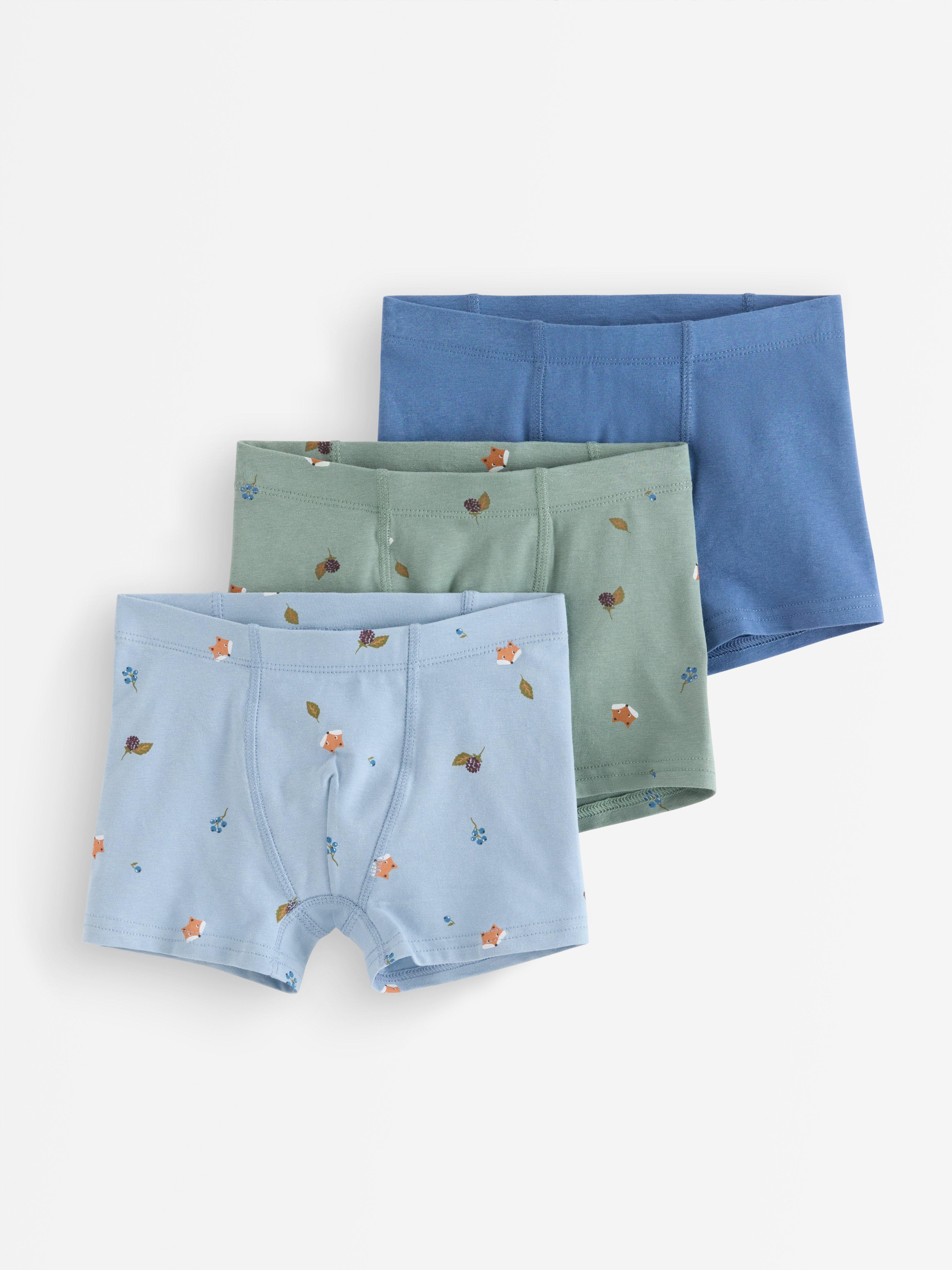 3-pak boxershorts Lys Støvet Blå