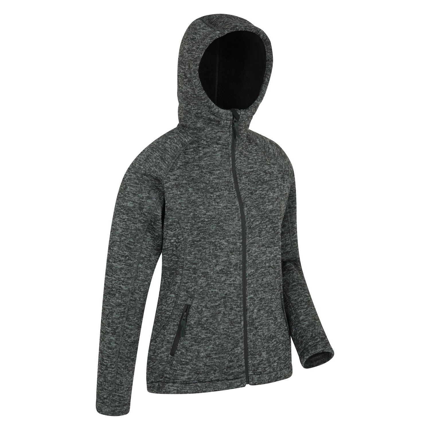 Mountain Warehouse Nevis huvtröja med fodrad fuskpäls och dragkedja