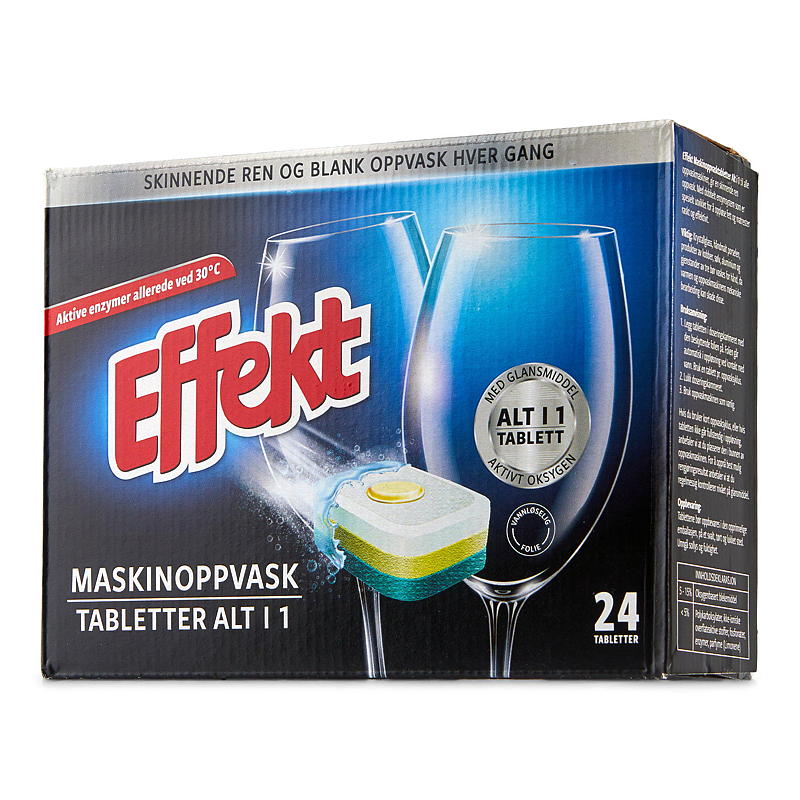 Effekt Oppvaskmaskin 24 deler Alt-i-ett Effekt