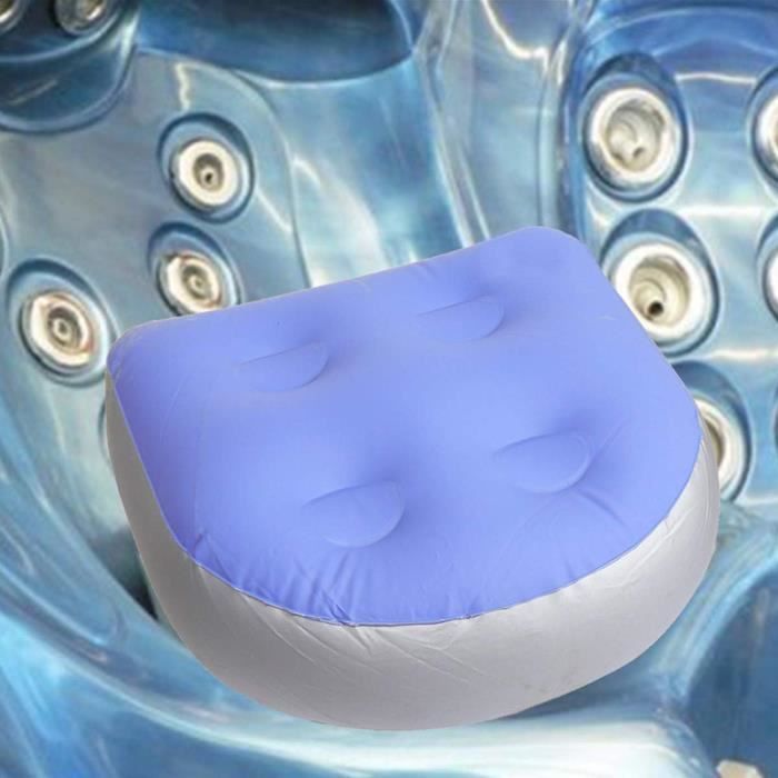Coussin de spa gonflable pour baignoire - Accessoires de spa - Doux - Tapis de massage - Pour adultes et enfants - Ble