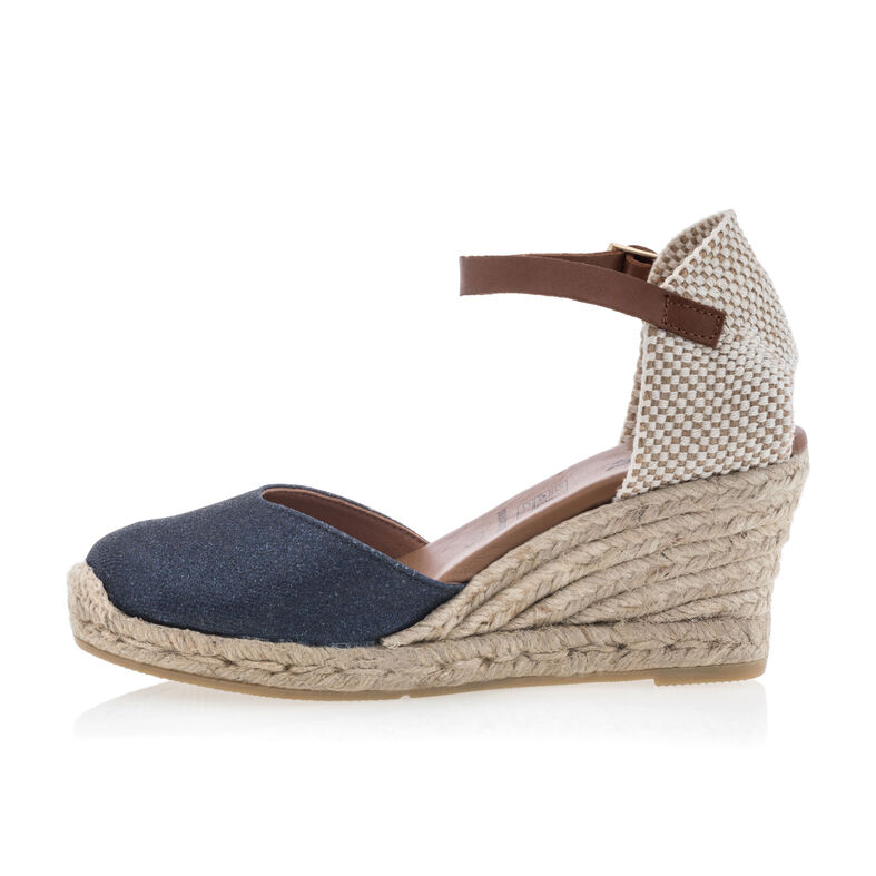 Blå espadriller med tausåler til dame