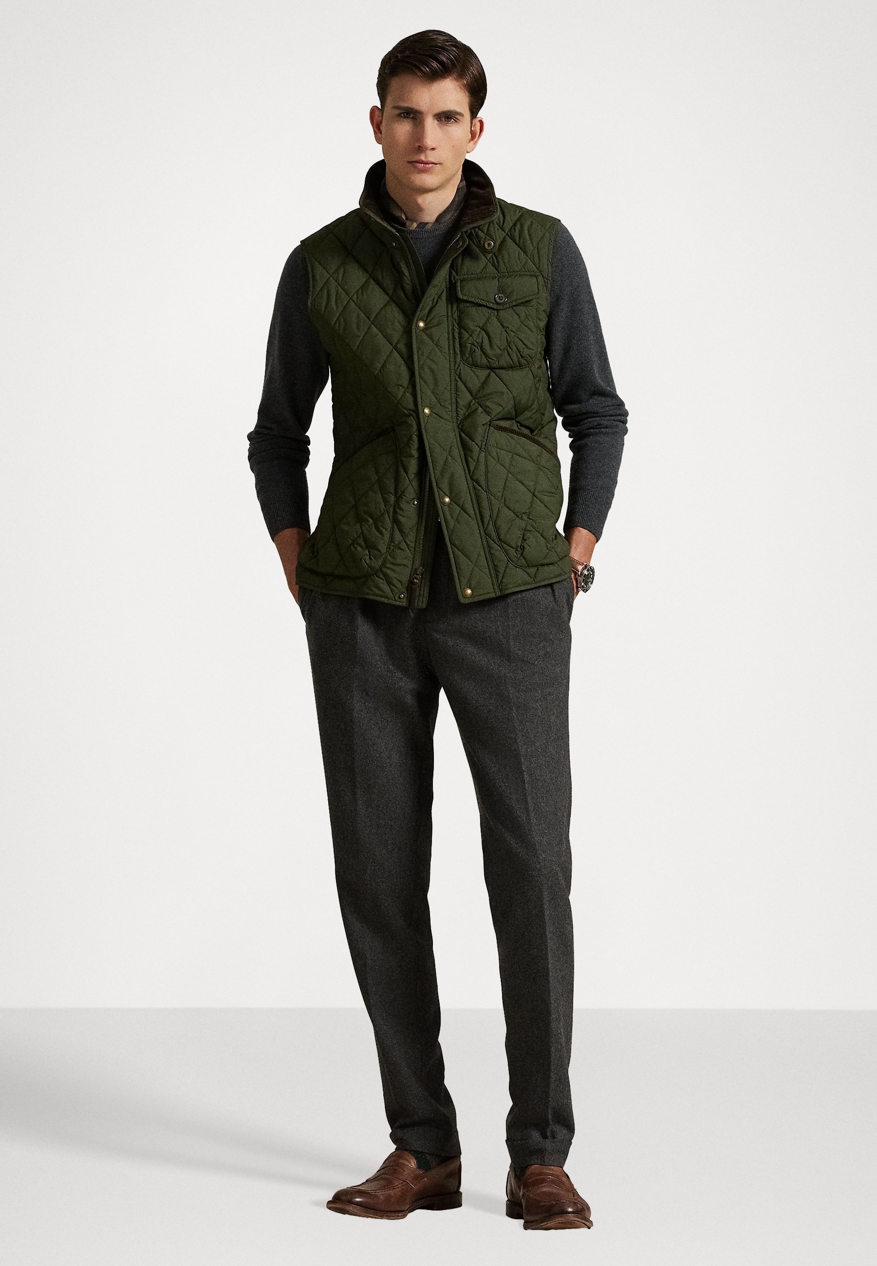 Gilet matelassé utilitaire The Beaton de Polo Ralph Lauren - Vert olive