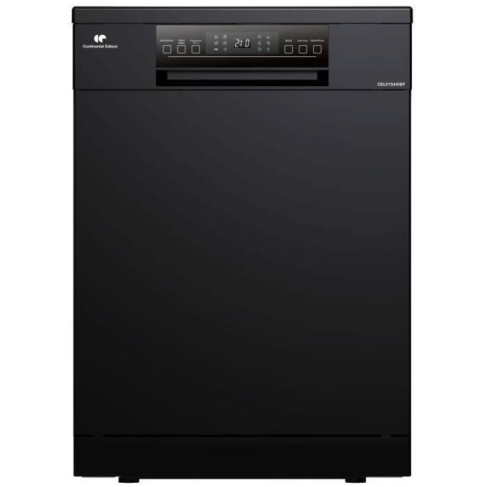 Vrijstaande vaatwasser - CONTINENTAL EDISON - CELV1544IBP - 15 couverts - Inverter - 60 cm - 42 dB - Antracietgrijs