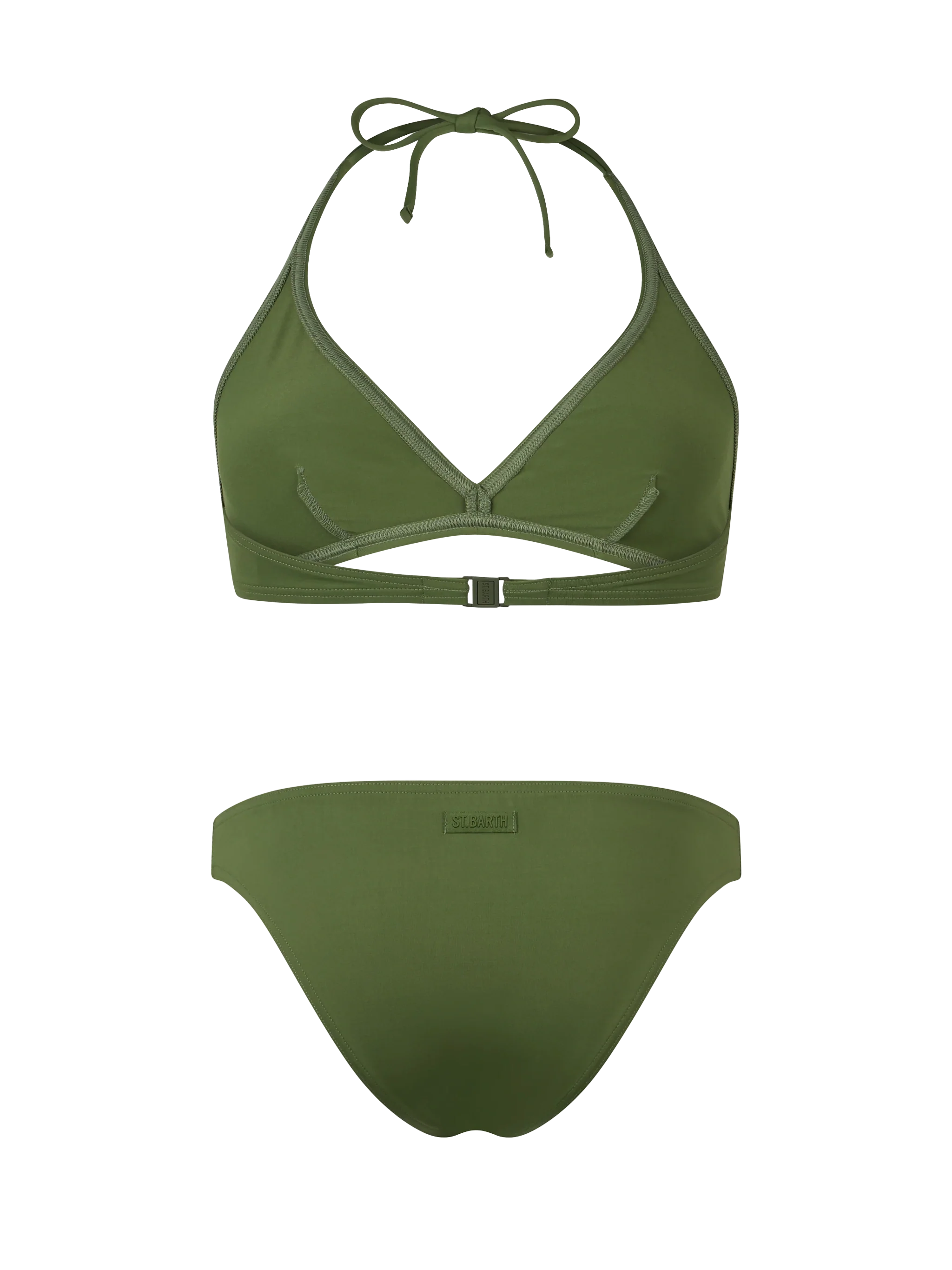 Bikini a bralette a triangolo verde militare da donna Gaia Maia