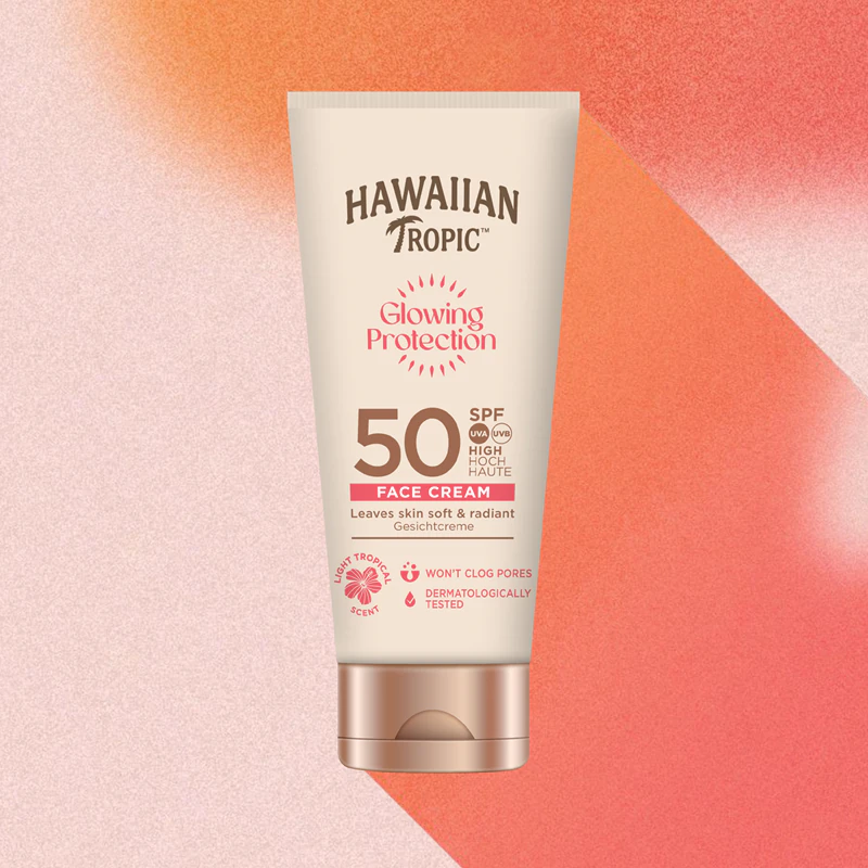 Creme facial protetor iluminador Hawaiian Tropic FPS 50