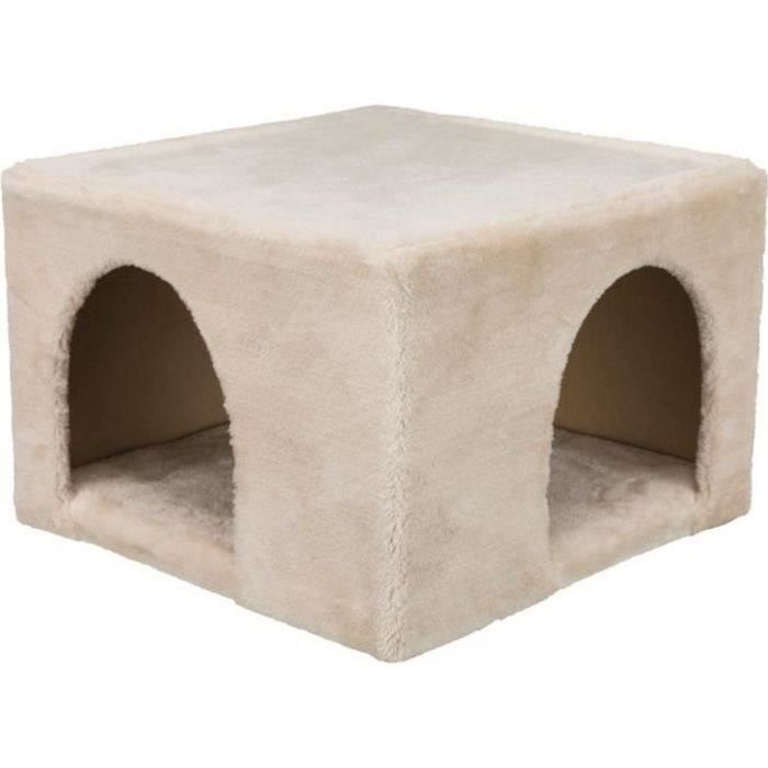 Acogedor refugio de peluche - 36 × 25 × 36 cm - Beige - Para conejos y pequeños roedores